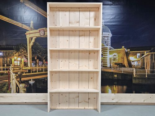 Steigerhouten Boekenkast – Robuuste Open Kast voor Woonkamer of Kantoor