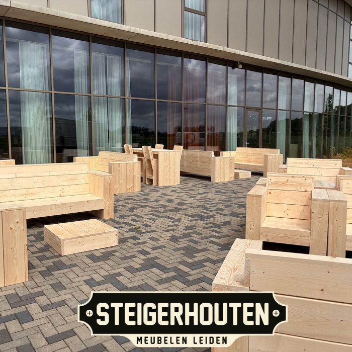 Steigerhouten Bartafel – Robuuste Hoge Tafel voor Binnen of Buiten - Afbeelding 8