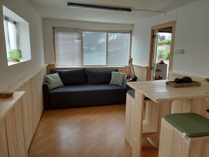 Steigerhouten Statafel Luxe – Robuuste Bartafel voor Horeca, Tuin of Feest - Afbeelding 7