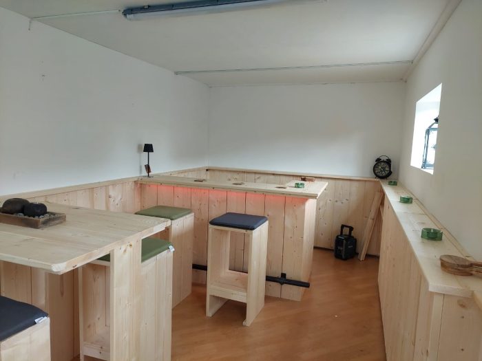Steigerhouten Statafel Luxe – Robuuste Bartafel voor Horeca, Tuin of Feest - Afbeelding 8