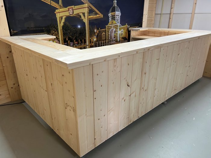 Steigerhouten U-vormige Bar