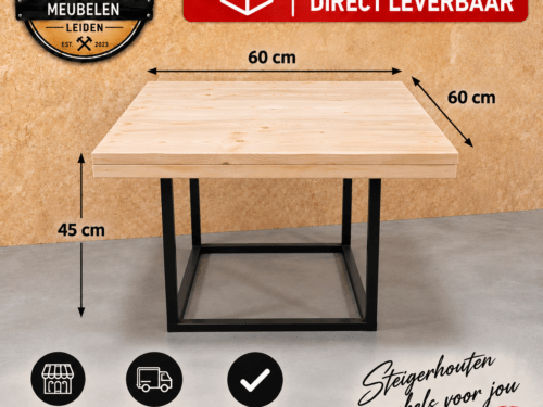 Steigerhouten bijzettafel 60x60x45