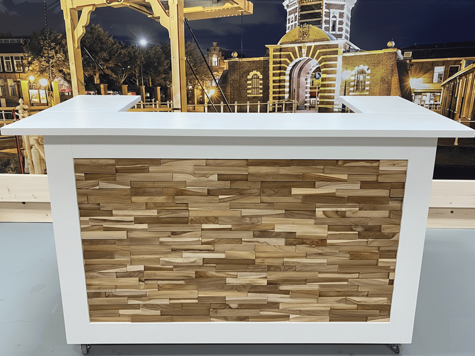 Bar met teak latten design | Design Bar Deluxe | Snelle levering!