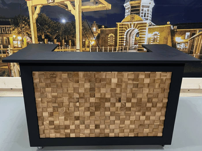 Houten bar met teak