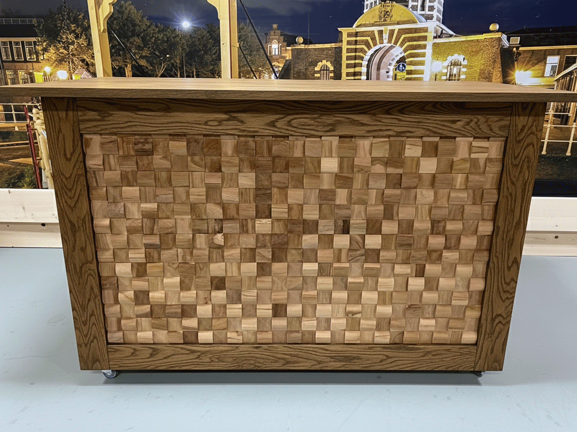 Houten toonbank teak