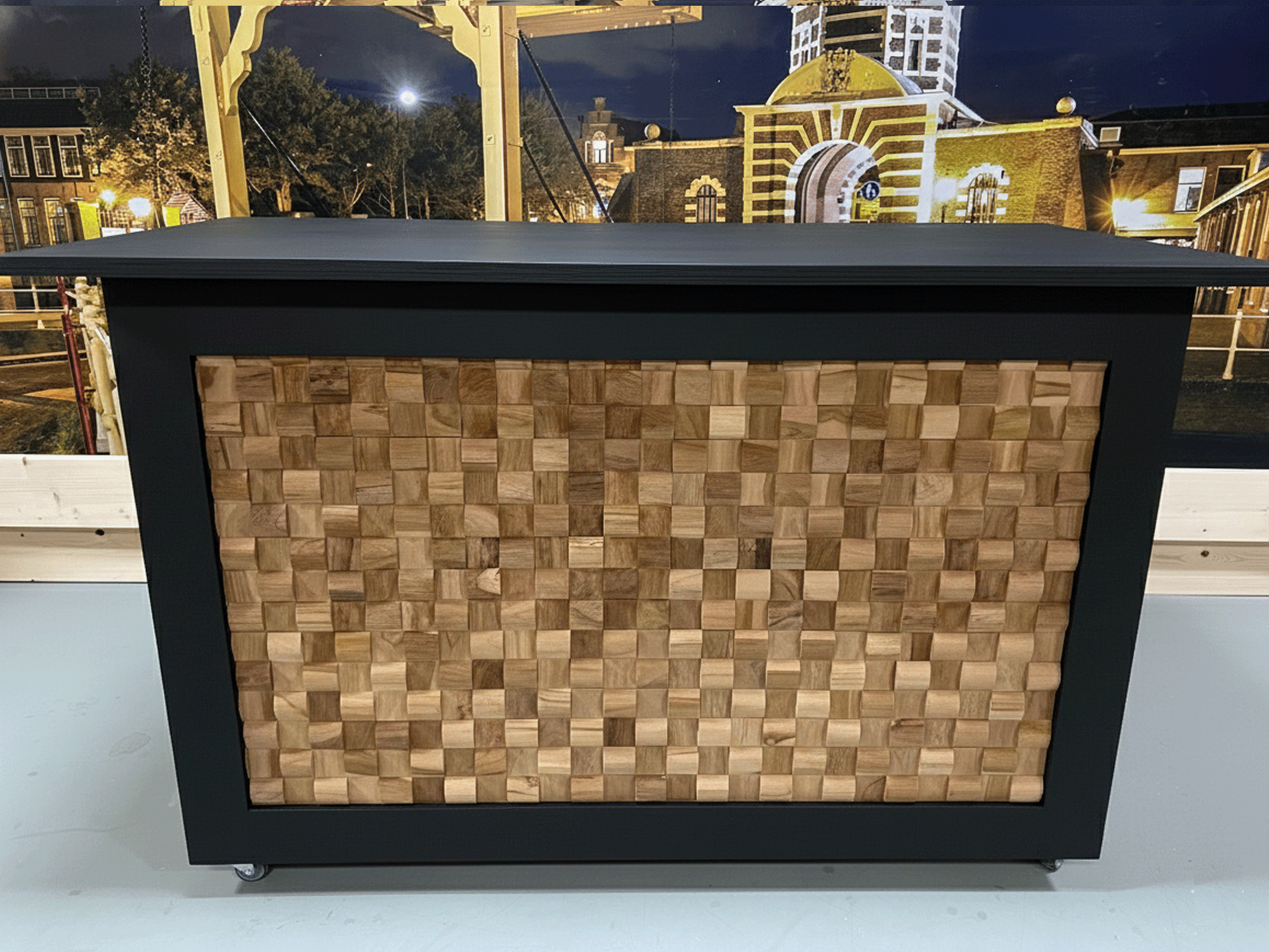 Houten toonbank teak