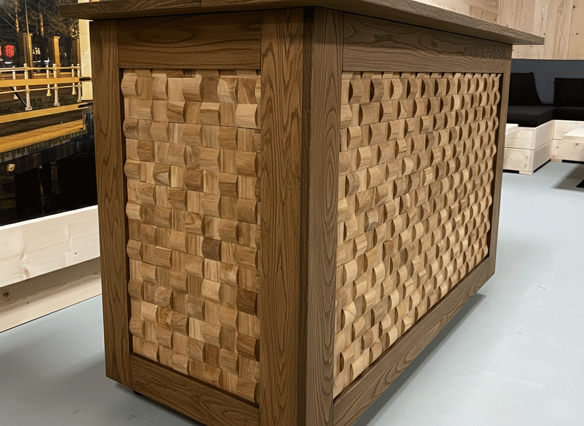 Houten toonbank teak