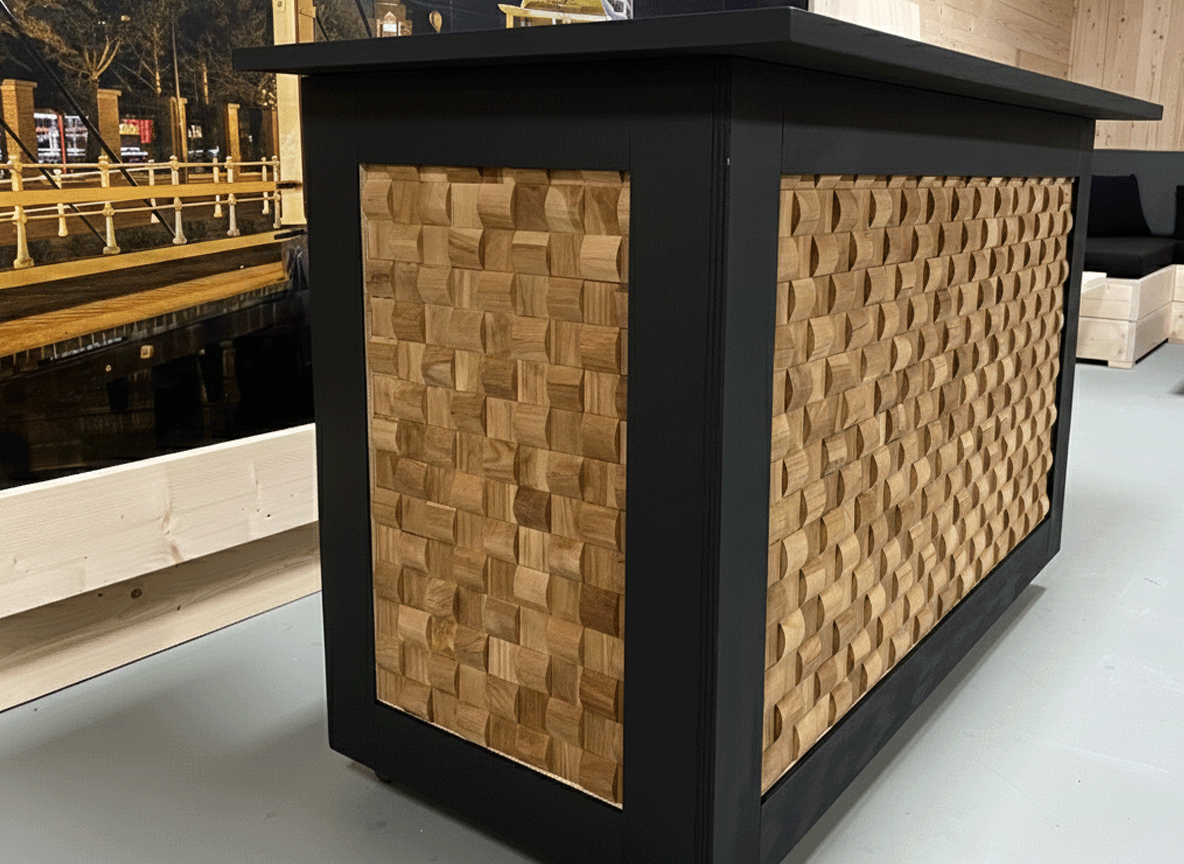 Houten toonbank teak