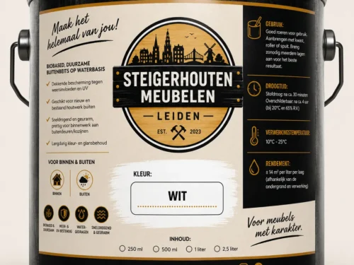 SML houtverf zwart voor steigerhouten meubels – binnen en buiten