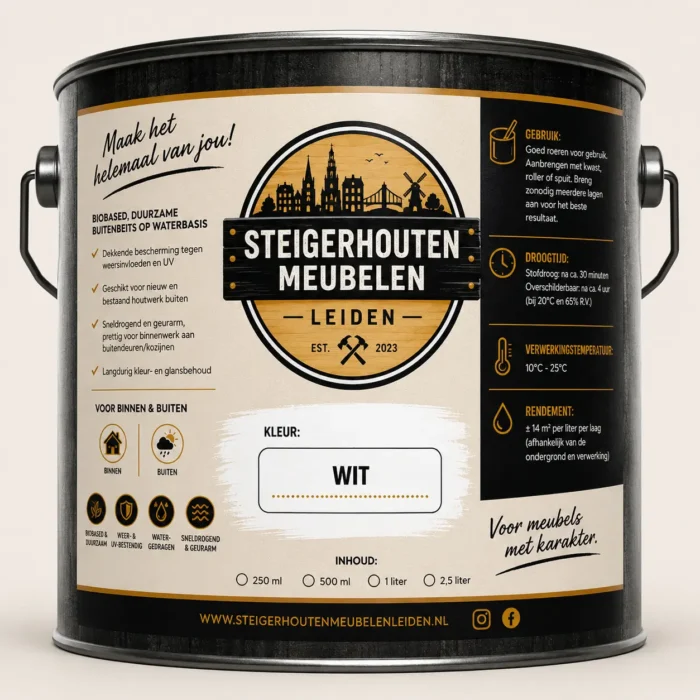 SML houtverf zwart voor steigerhouten meubels – binnen en buiten