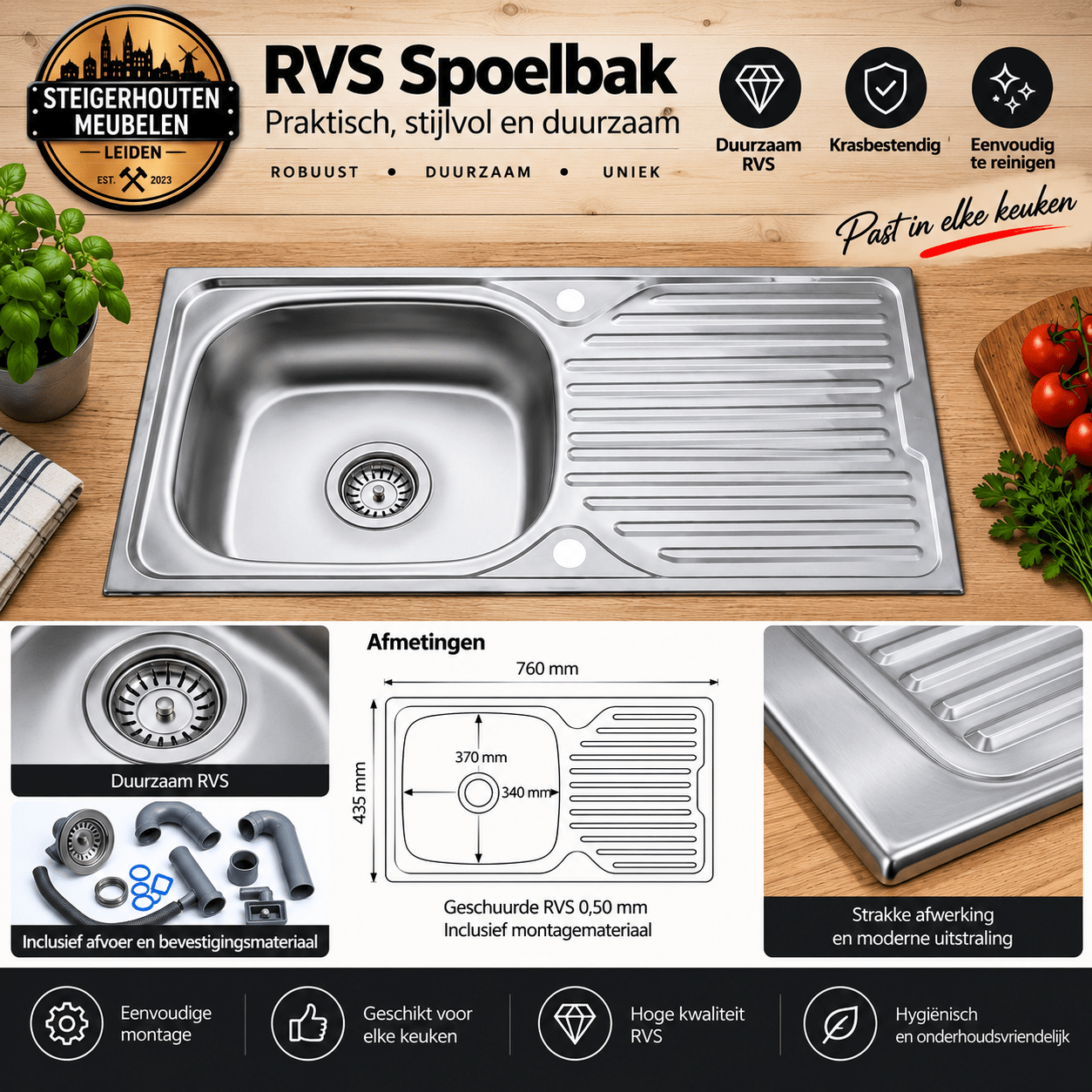 RVS Spoelbak – Praktisch en Duurzaam