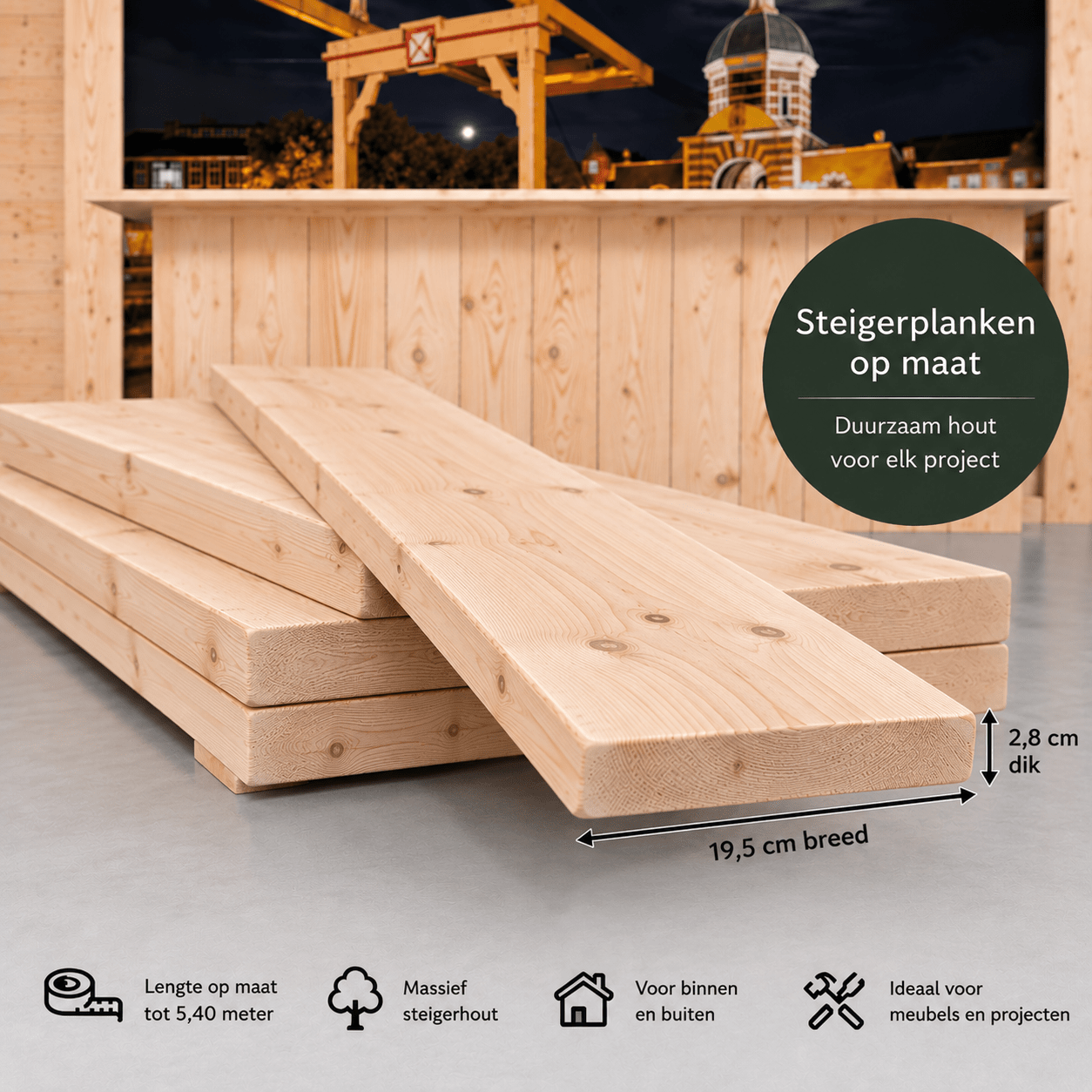 Steigerplanken op maat