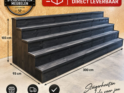 Presentatietrap 300 cm – Zwart – Direct leverbaar