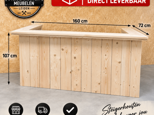 Steigerhouten Bar 160 cm - Direct Leverbaar