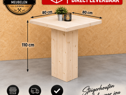 Steigerhouten Statafel 80x80