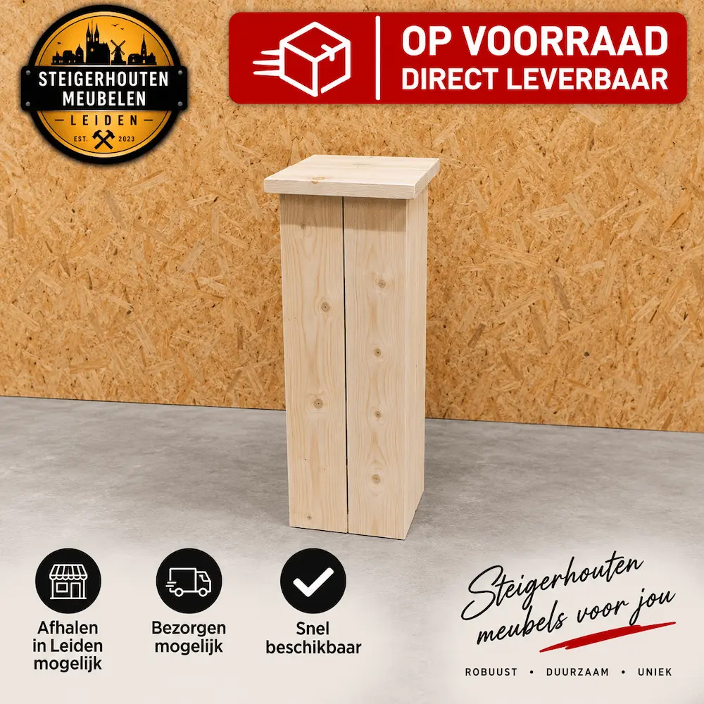 Steigerhouten Presentatiezuil – Direct Leverbaar - Afbeelding 3