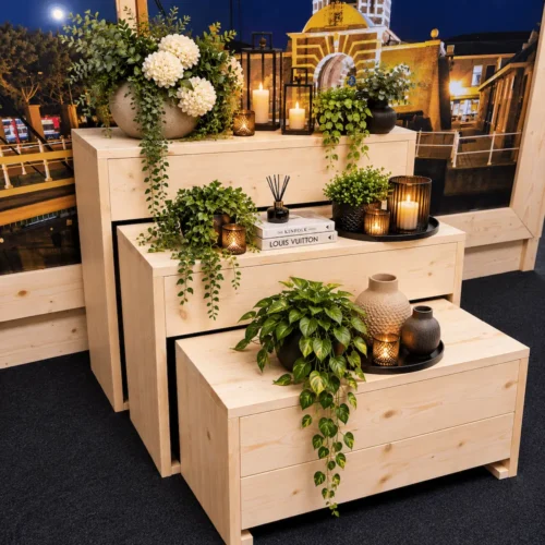 Steigerhouten Plantenkast en Displaykast