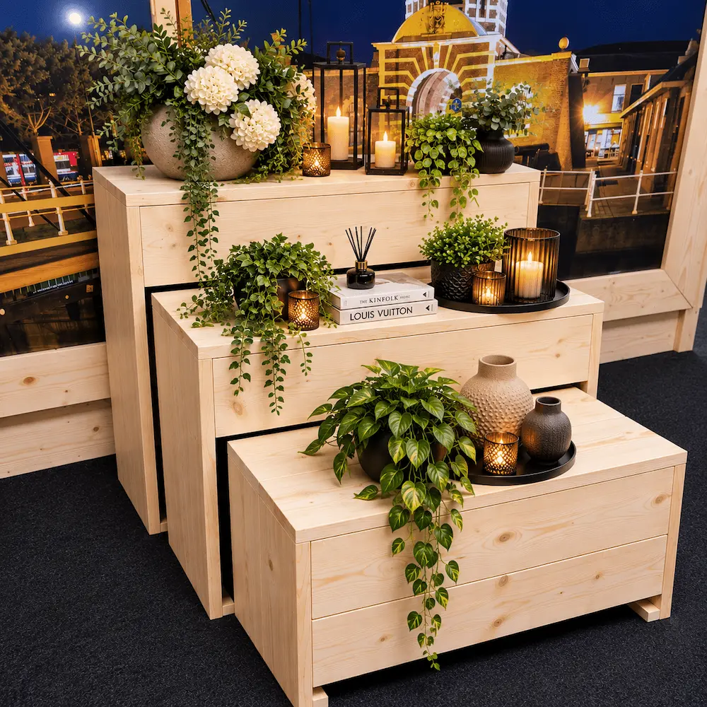Steigerhouten Plantenkast en Displaykast