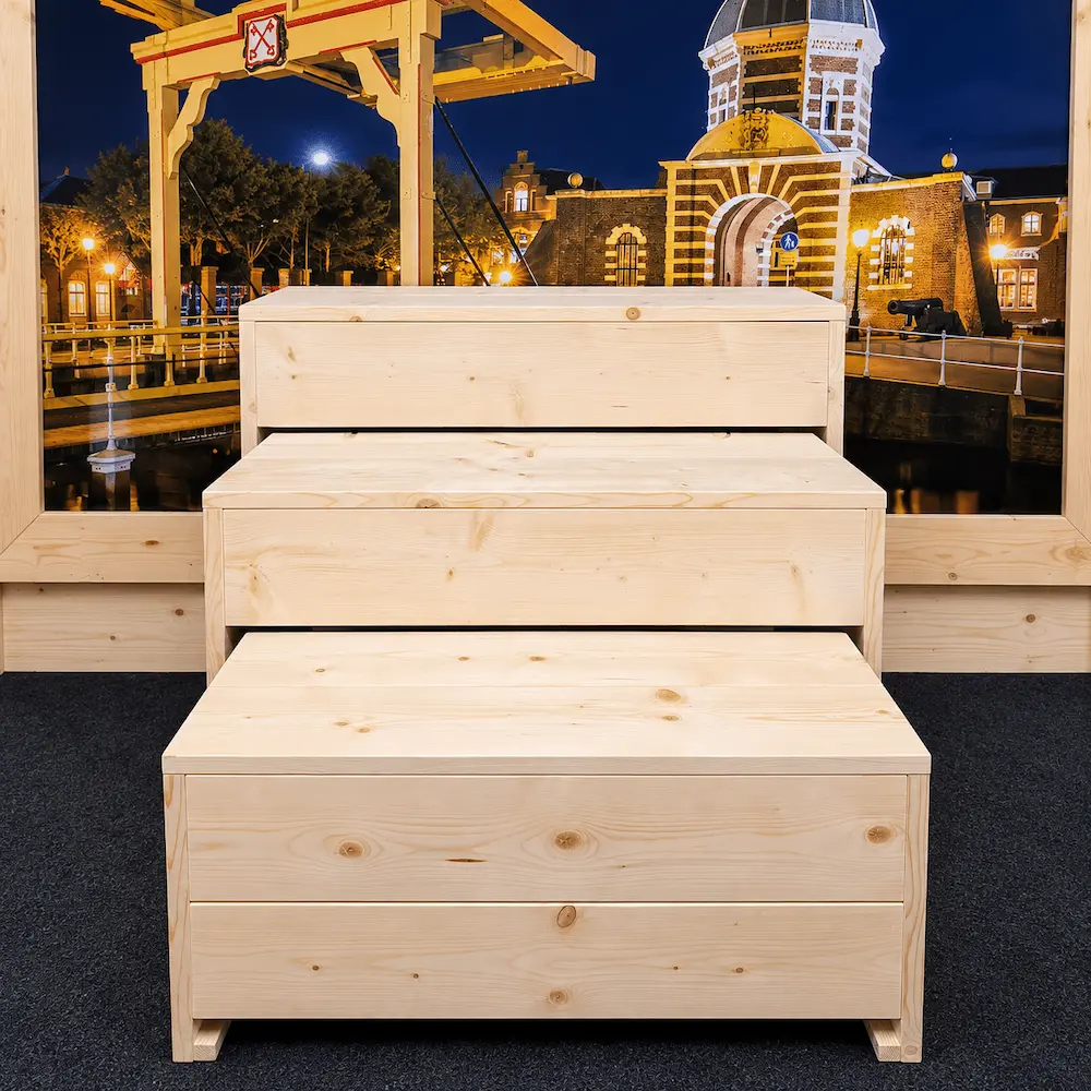 Steigerhouten Plantenkast en Displaykast